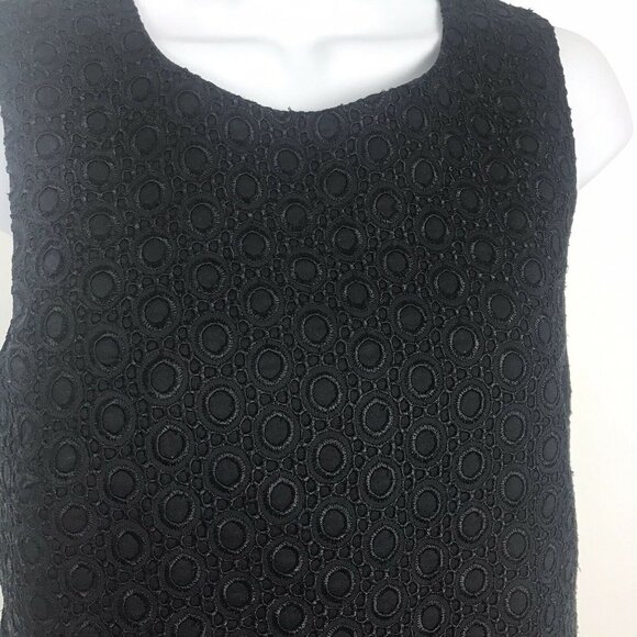 Theory Black Lace Sheath Dress 6 Womens Sleeveless - Picture 4 of 11